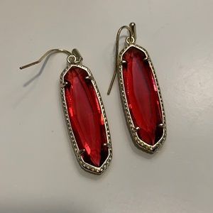 Kendra Scott - Layla Drop - Berry Red Glass